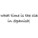 At what time is the class in Spanish