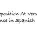 Preposition At versus Since in Spanish